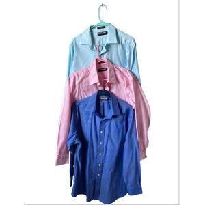 3 Kirkland Signature Men's Button Down Extra Long Staple Cotton Dress Shirts